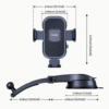 TOPK D38 C Car Phone Holder Mount Adjustable Dashboard Phone Holder