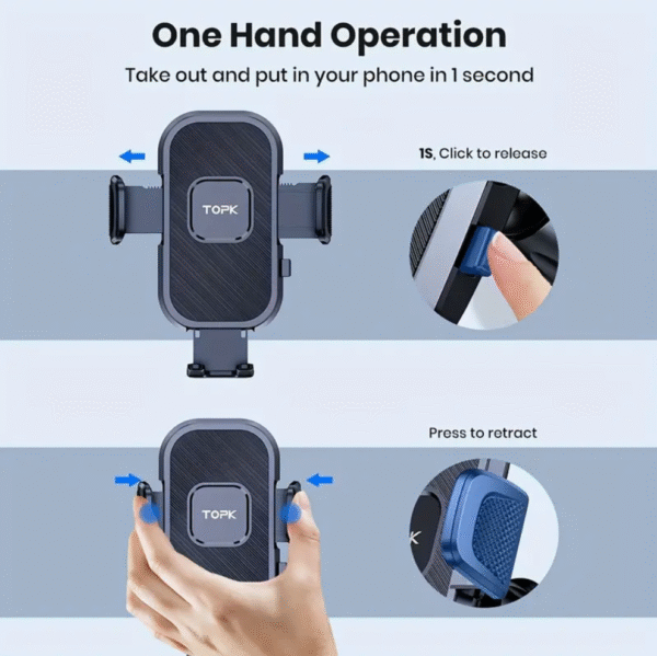 TOPK D38 C Car Phone Holder Mount Adjustable Dashboard Phone Holder