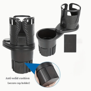 Adjustable Car Cup Holder Expander Dual Cup Holder with Phone Mount