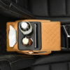 Multifunctional Car Armrest Cushion with Dual Cup Holders and Storage