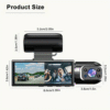 1080P IR Night Vision Dual Camera Dash Cam with 32gb Memory Card