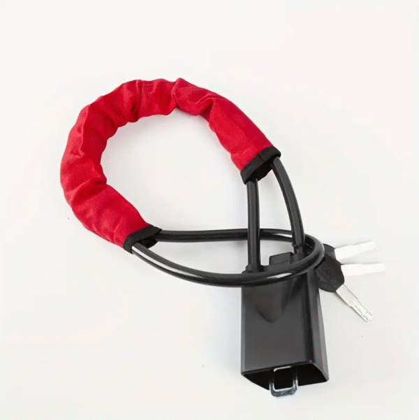 Premium Car Anti Theft Reinforced Steel Cable Locking System in Red