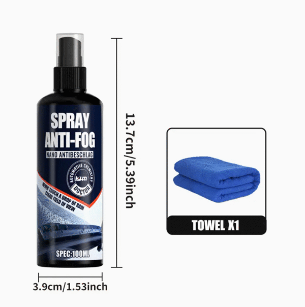 100ml Nano Anti Fog Glass Spray