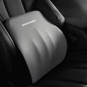 Car Memory Foam Waist Support Pillow in Grey