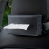Car Tissue Holder with Zipper in Black
