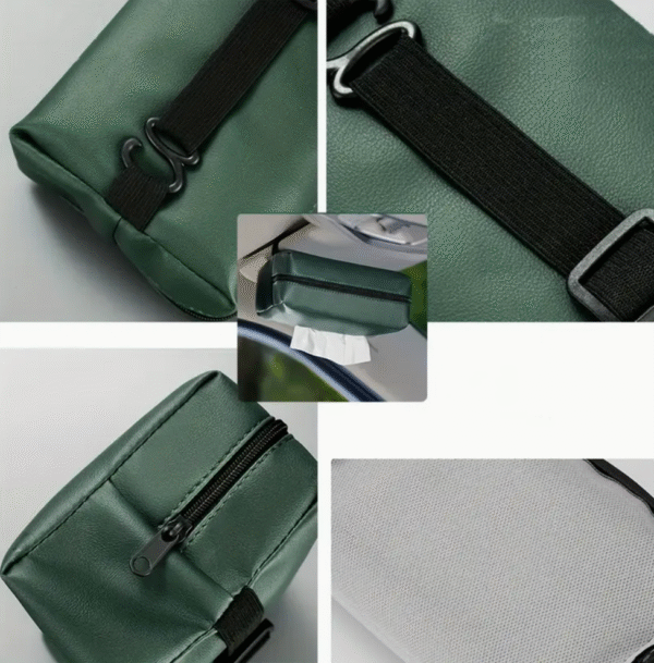 Screenshot 2025-08-26 at 15.42.31 Car Tissue Holder with Zipper in Green
